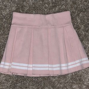 Thick Pink Pleated Tennis Skirt